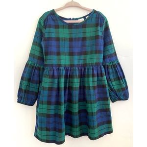 GAP Kids Girls Plaid Lined Dress Balloon Sleeves